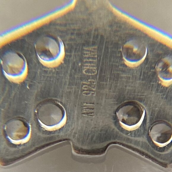 Sterling Silver 925 ATI Very Dainty Tiny Round CZ Arrow Pendant Necklace 18" - Picture 13 of 16